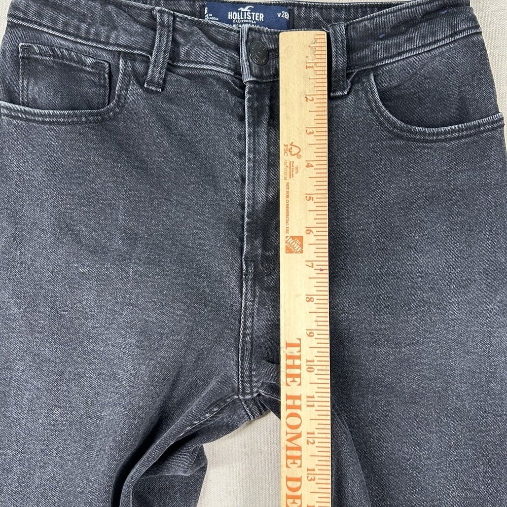 Hollister Jeans Womens 6 Ultra High-Rise Dad 27x30 Skater Grunge Black - Picture 11 of 12